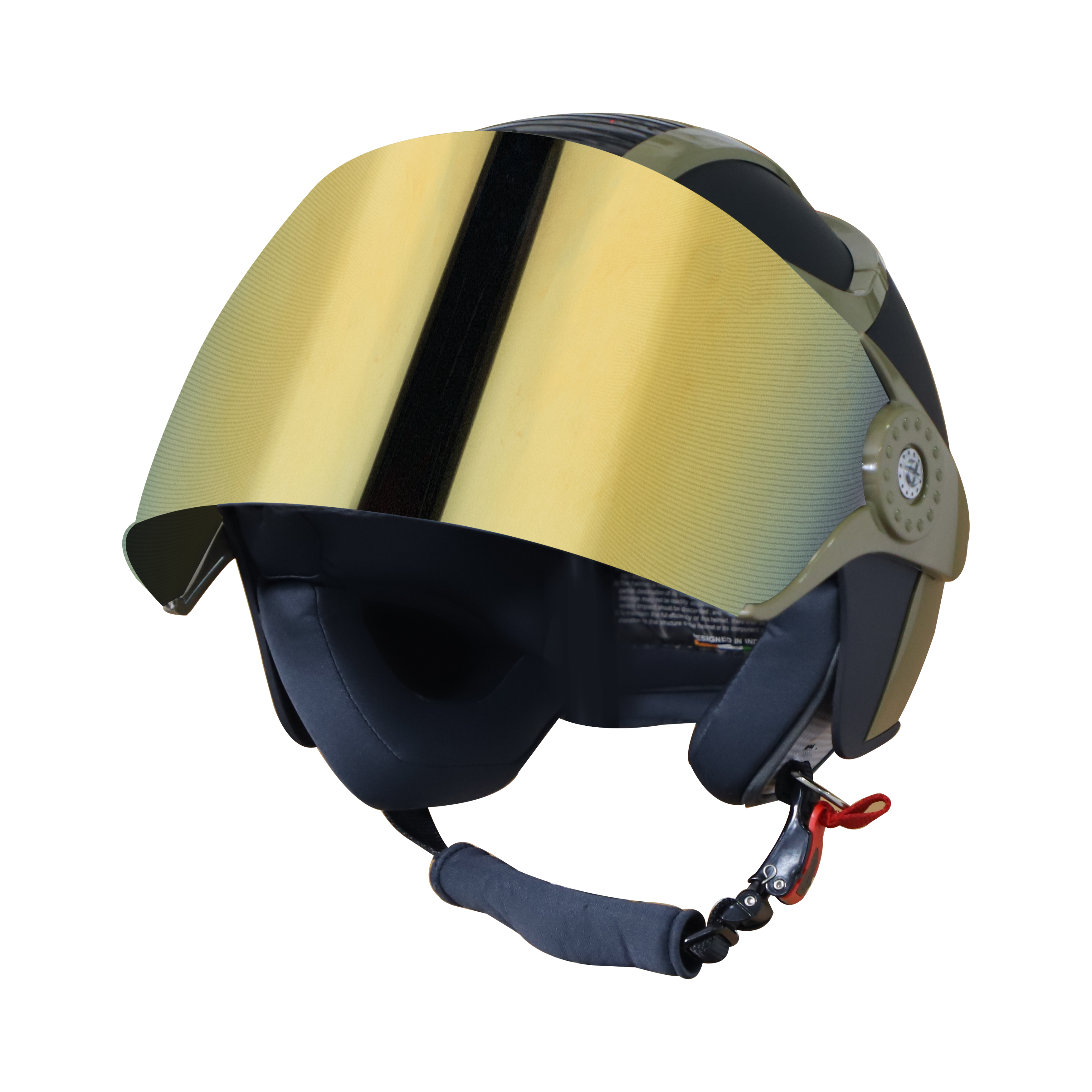 SB-29 AER MAT BLACK WITH DESERT STORM (FITTED WITH CLEAR VISOR WITH EXTRA CHROME GOLD VISOR FREE) 